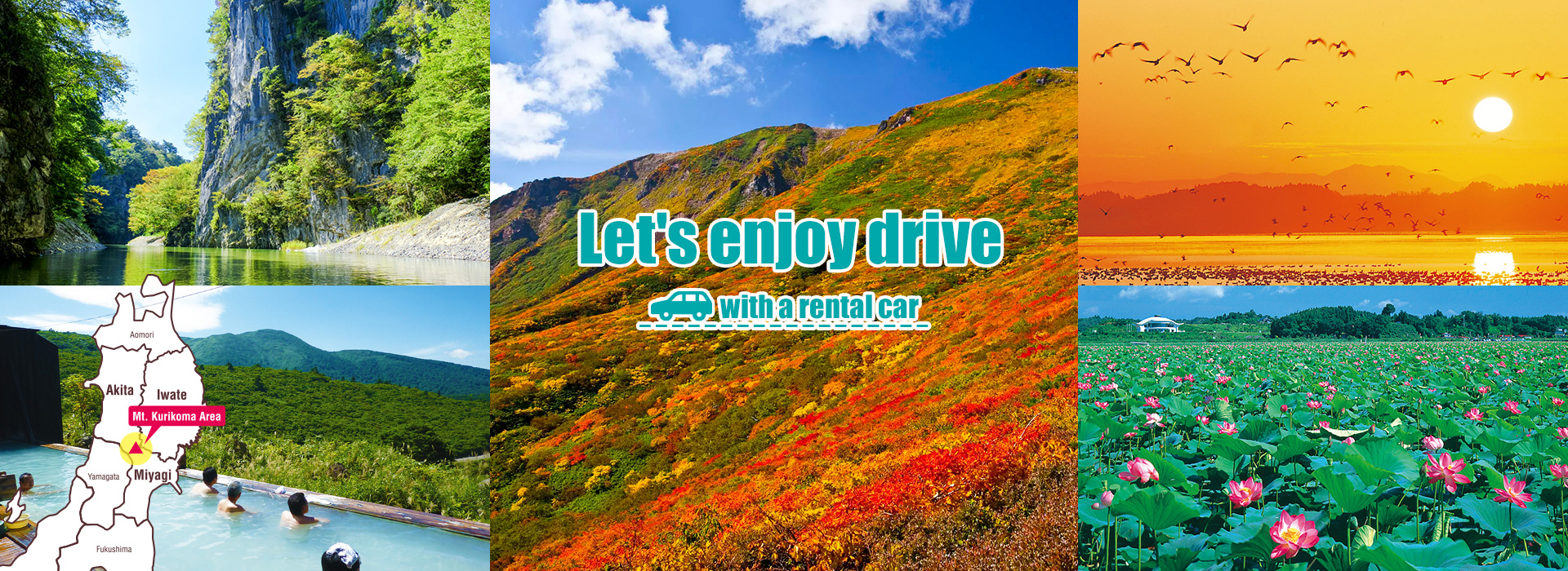 Let's enjoy drive with a rental car